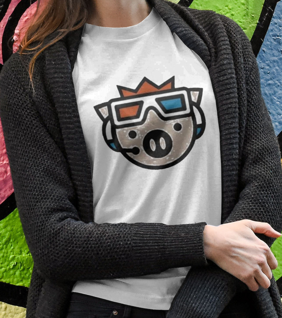 Technoblade Pig With 3D Glasses And Headset T-Shirt