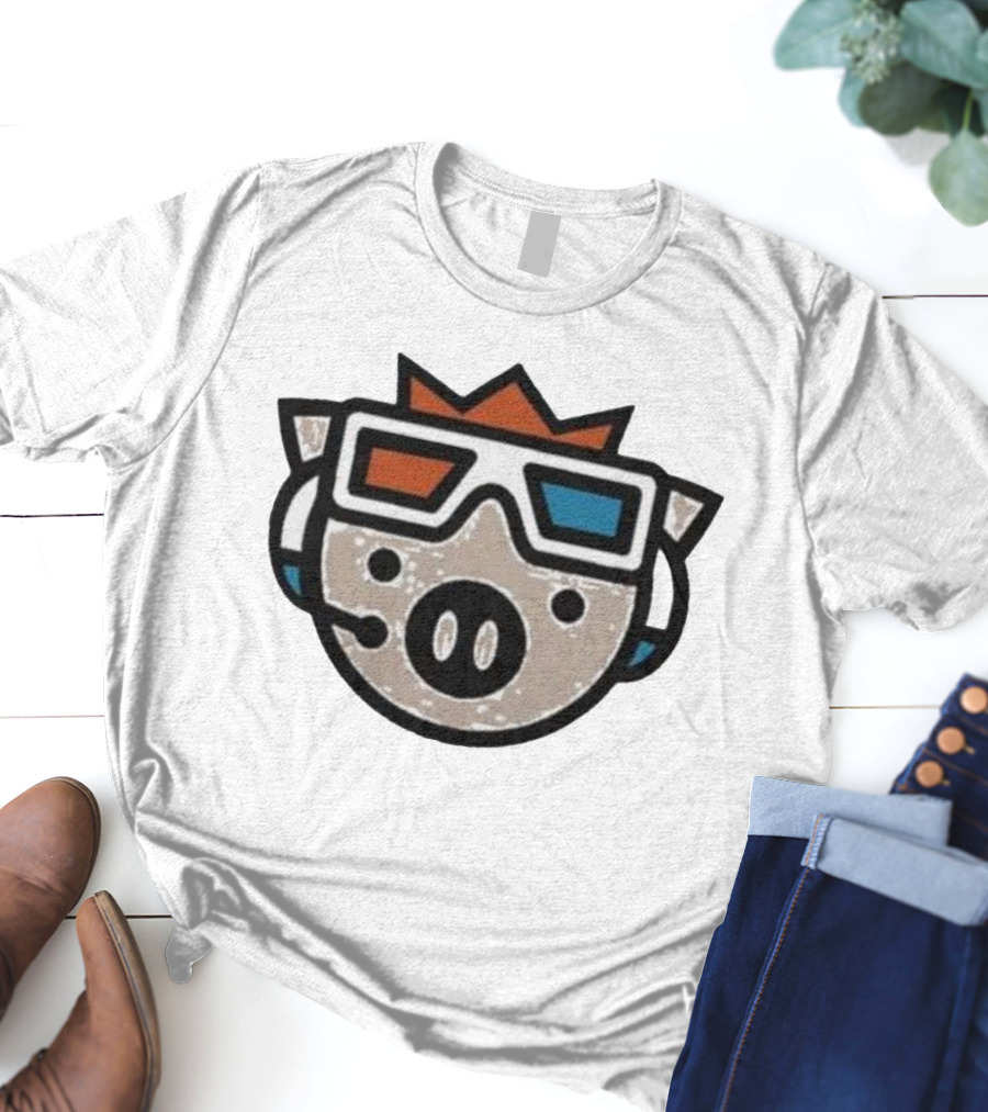 Technoblade Pig With 3D Glasses And Headset T-Shirt