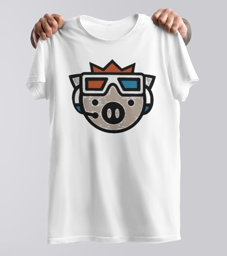 Technoblade Pig With 3D Glasses And Headset T-Shirt