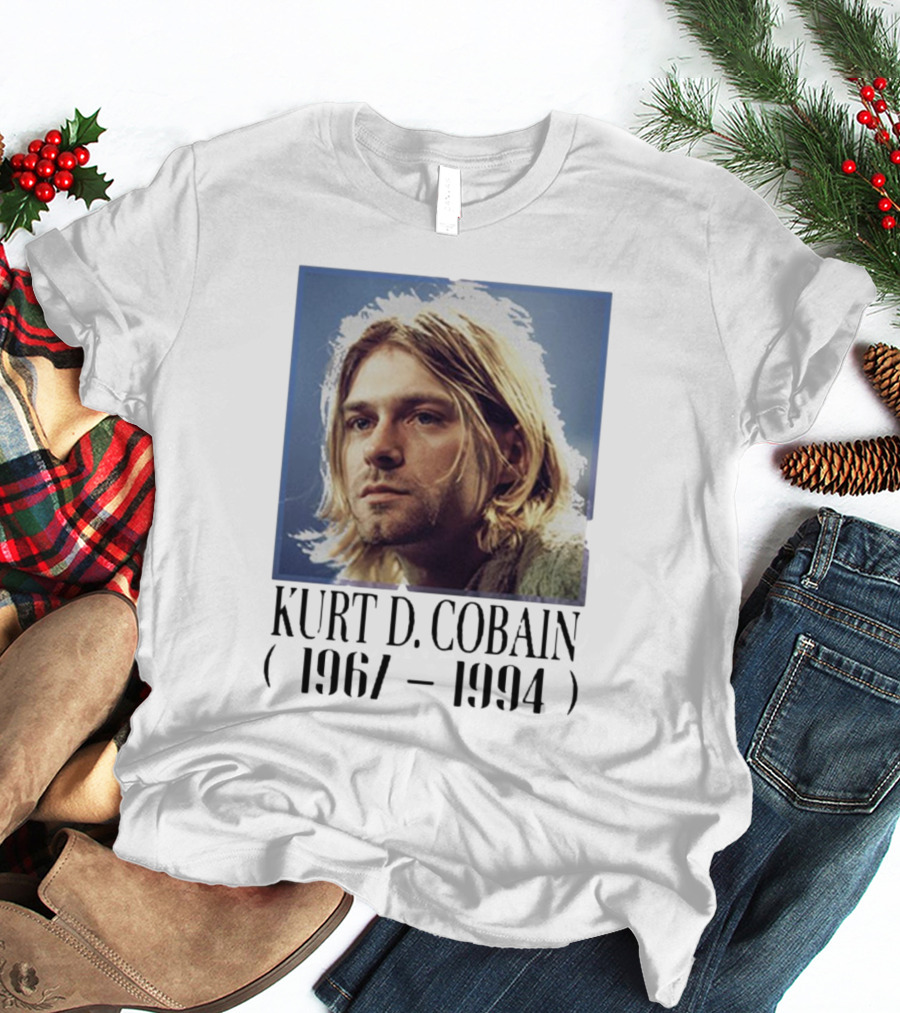 Vintage Kurt D. Cobain 1967-1994 Memorial Painting T-Shirt
