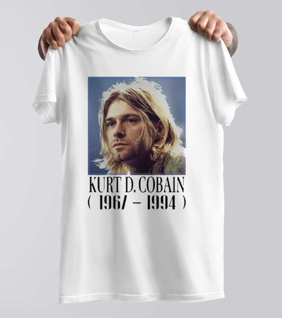 Vintage Kurt D. Cobain 1967-1994 Memorial Painting T-Shirt