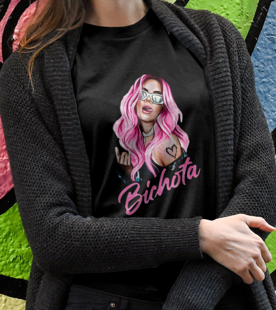 Karol G Pink Hair La Bichota Reggaeton Fan Birthday Gift T-Shirt