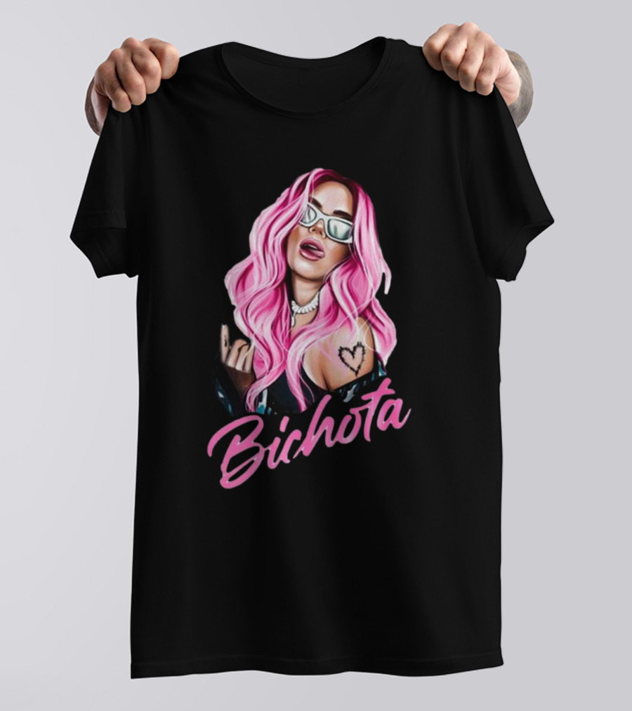 Karol G Pink Hair La Bichota Reggaeton Fan Birthday Gift T-Shirt