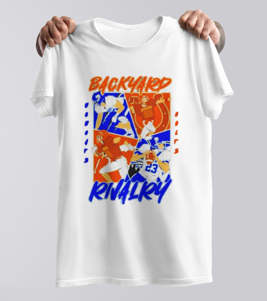 BACKYARD RIVALRY BOBCATS COLTS FOOTBALL GAME DAY MATCHUP T-Shirt