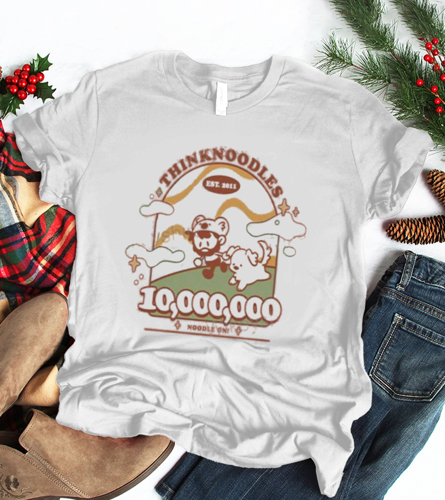 THINKNOODLES EST. 2011 NOODLE ON 10,000,000 T-Shirt