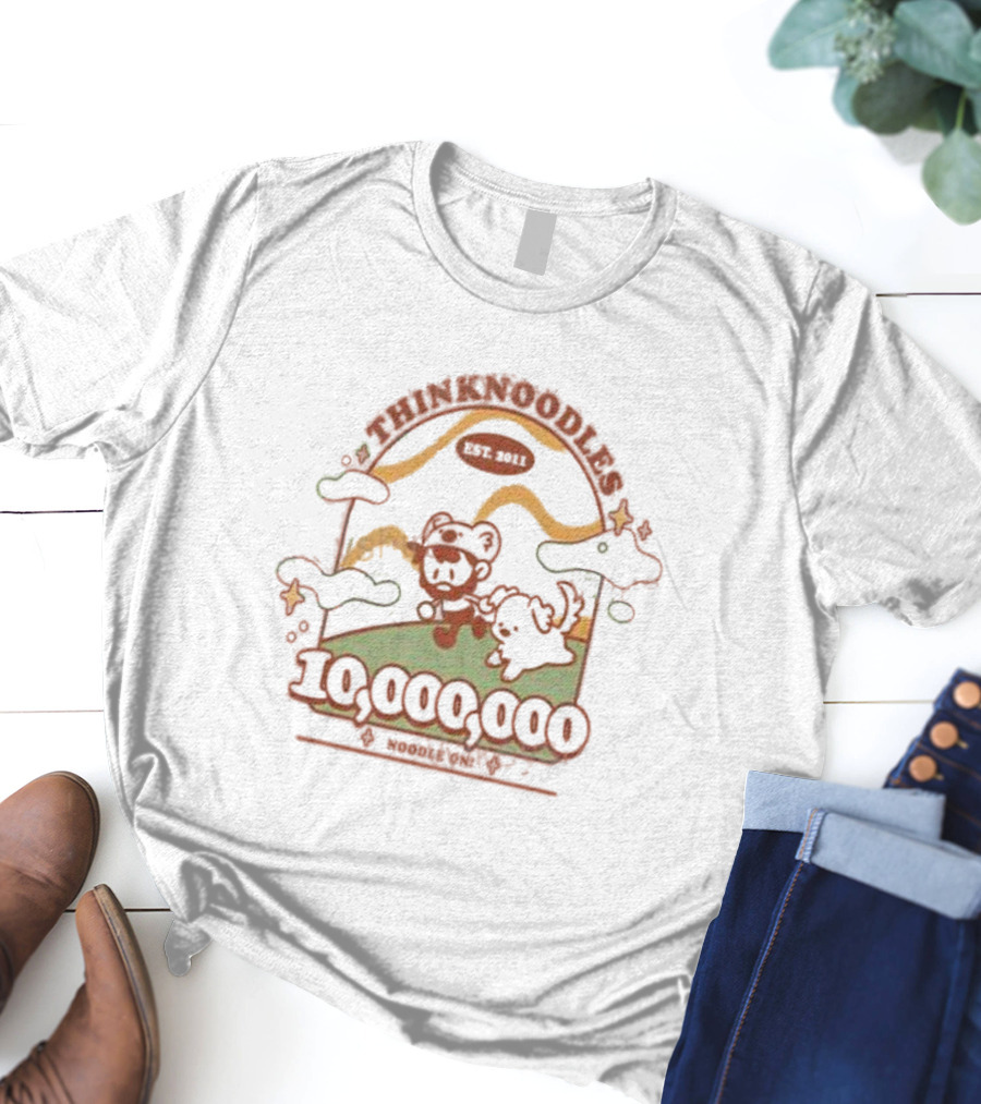 THINKNOODLES EST. 2011 NOODLE ON 10,000,000 T-Shirt