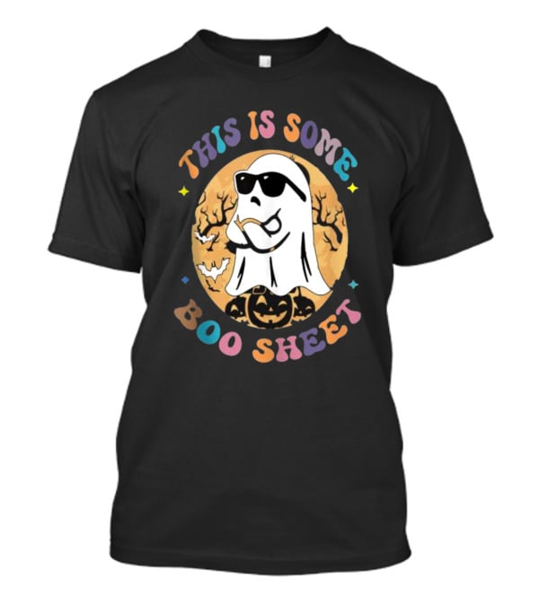 This Is Some Boo Sheet Ghost With Sunglasses And Pumpkins Halloween T-Shirt