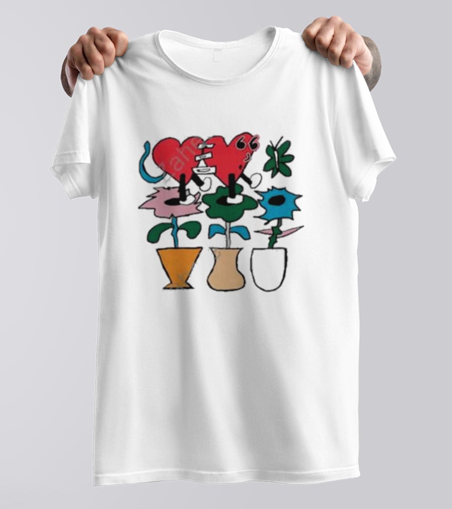 Knuckle Puck Losing What We Love New Red Heart Green Flowers Blue Blooms T-Shirt