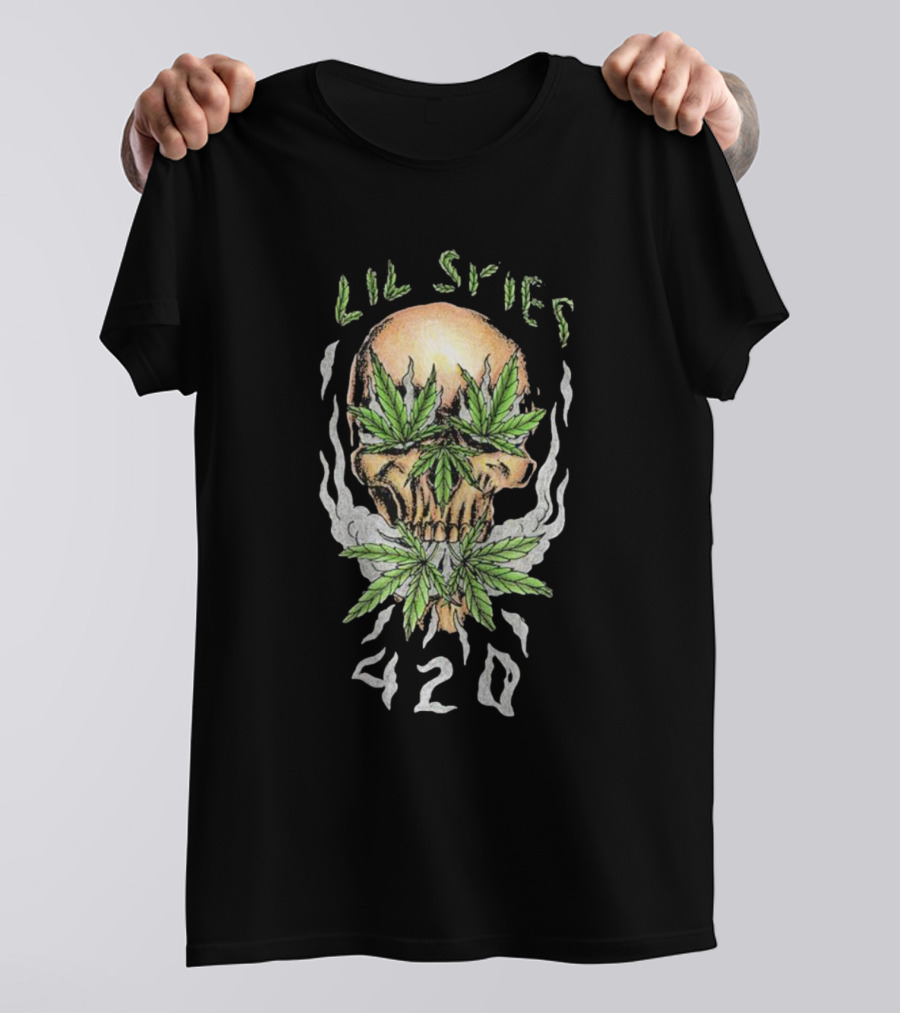 Lil Skies 420 Skull Leaf Smoke T-Shirt