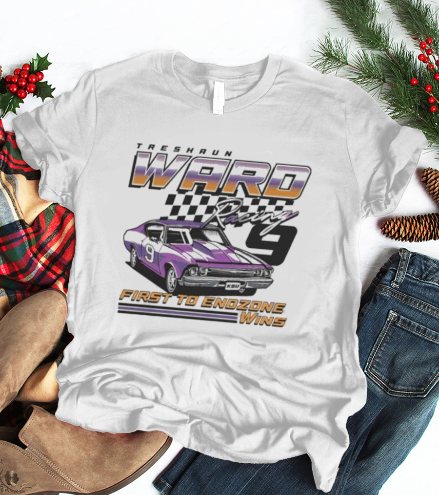 Ward First To Endzone Wins Racing Car T-Shirt
