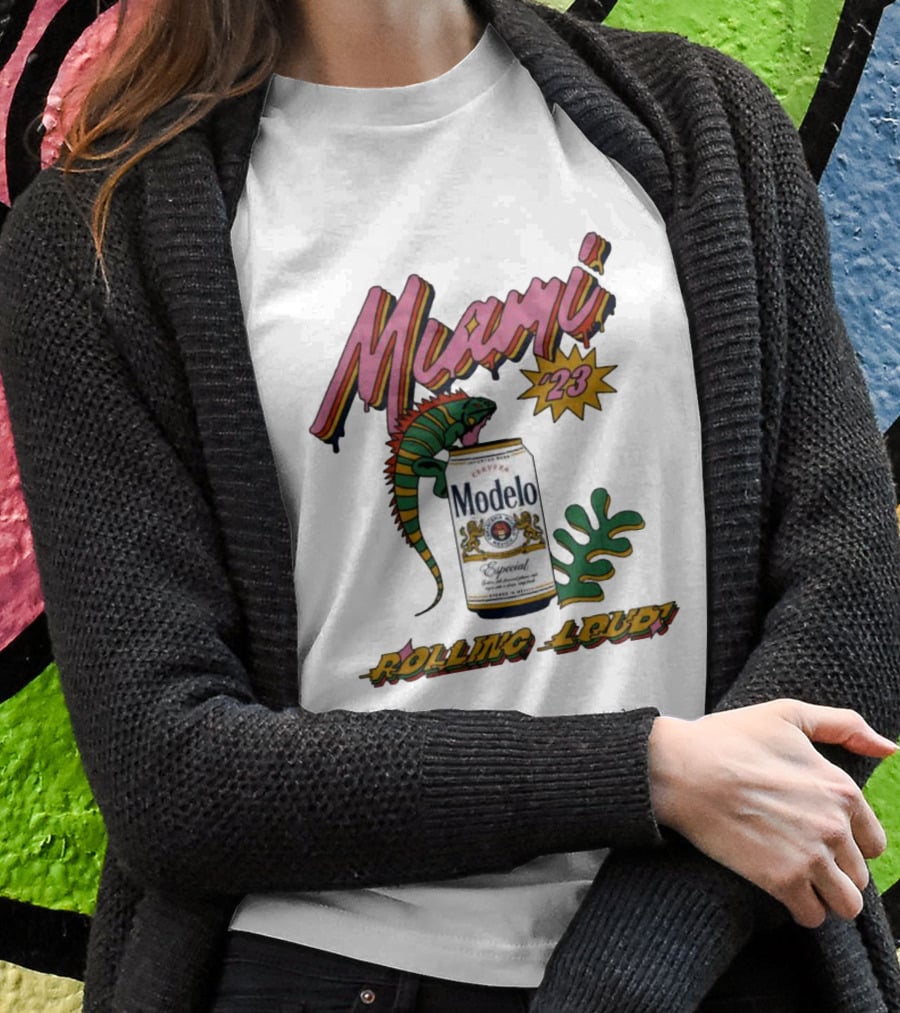 Miami 23 Iguana Modelo Rolling Loud T-Shirt