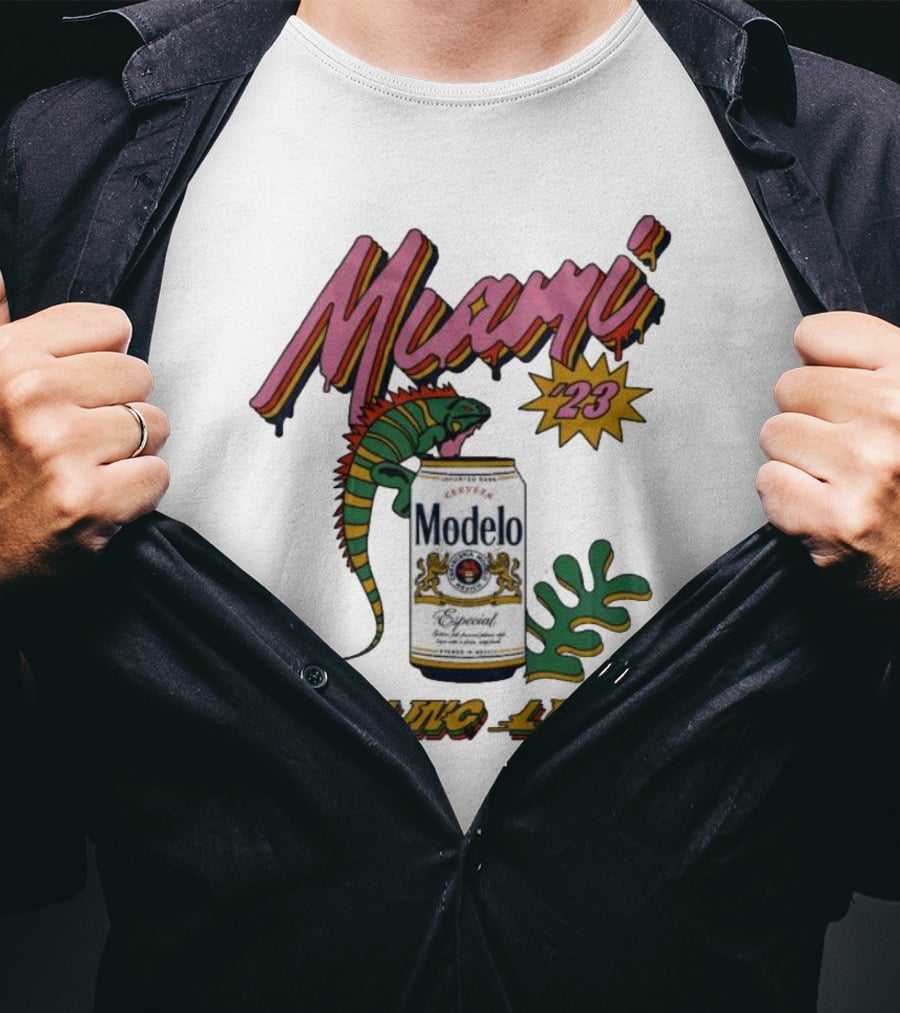 Miami 23 Iguana Modelo Rolling Loud T-Shirt