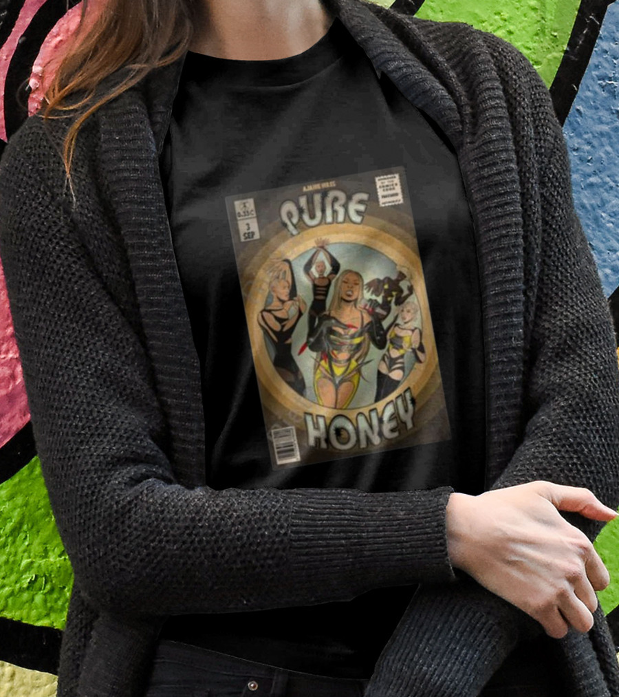 Ajanie Hiress Pure Honey Vintage Comic Style Cover T-Shirt