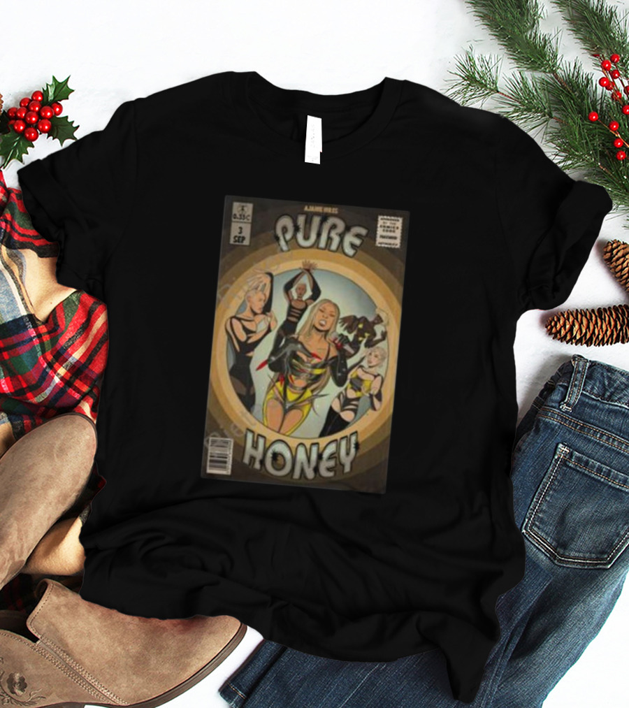 Ajanie Hiress Pure Honey Vintage Comic Style Cover T-Shirt