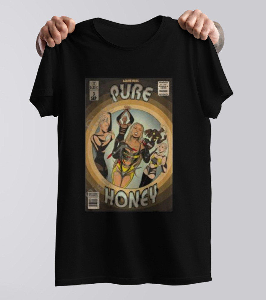 Ajanie Hiress Pure Honey Vintage Comic Style Cover T-Shirt