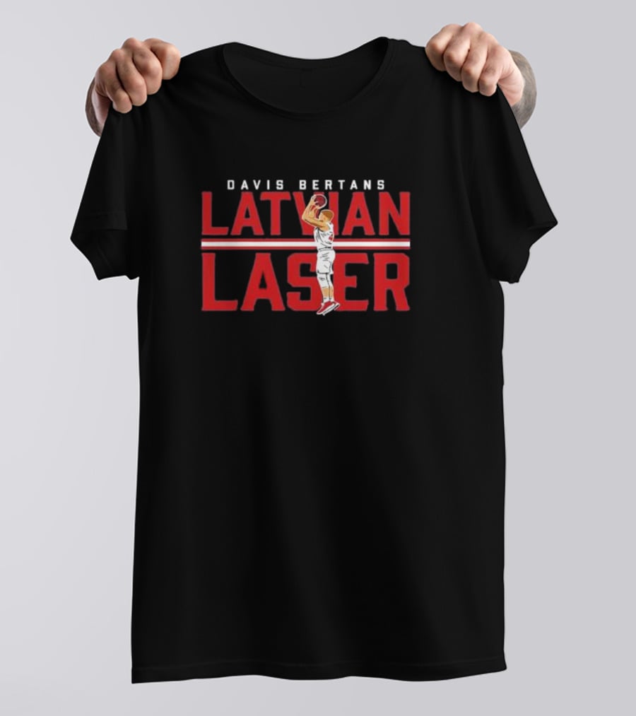 Davis Bertans Latvian Laser Basketball Player T-Shirt