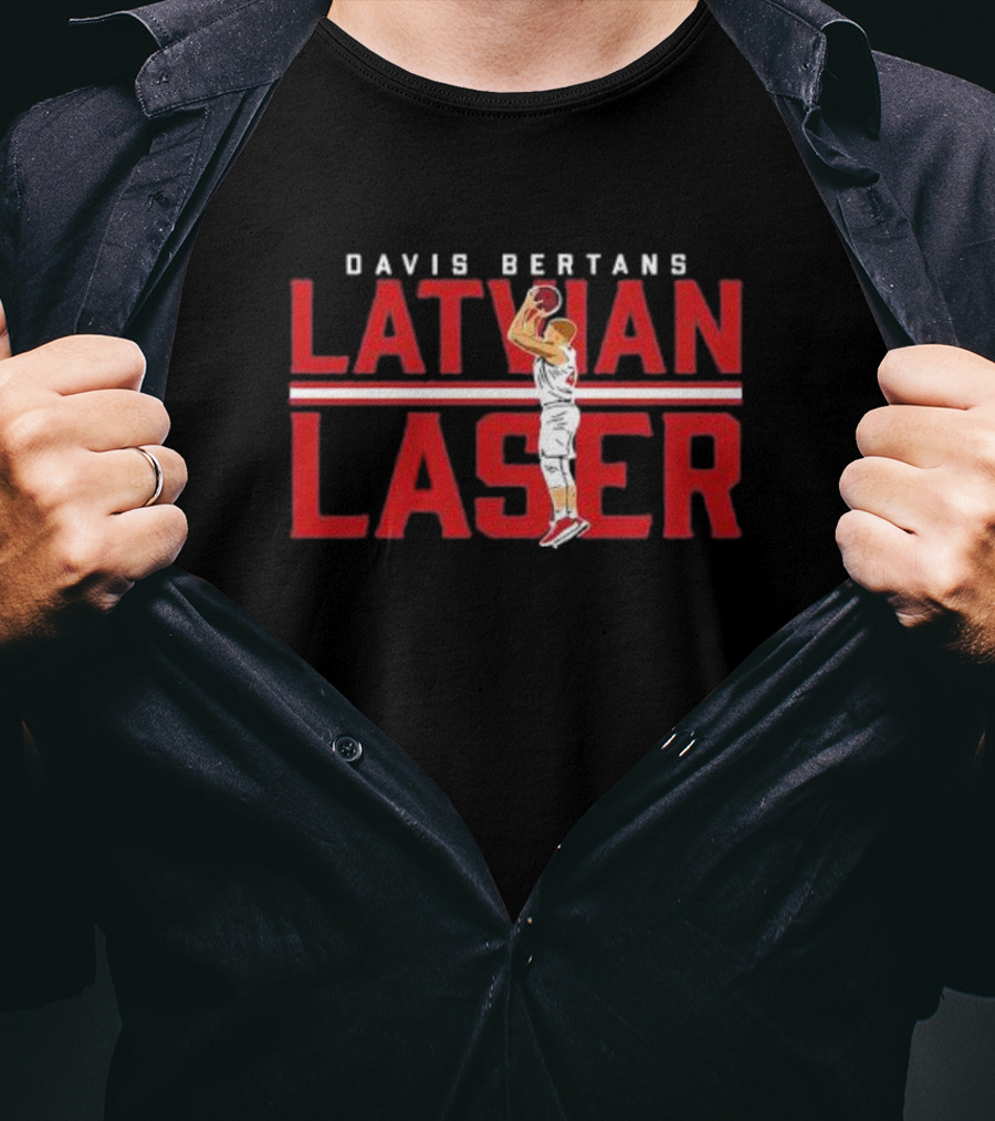 Davis Bertans Latvian Laser Basketball Player T-Shirt