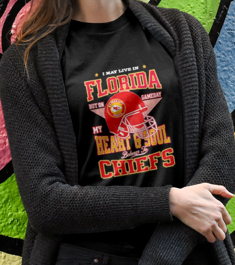 Florida Gameday Heart And Soul Belongs To Kansas City Chiefs T-Shirt