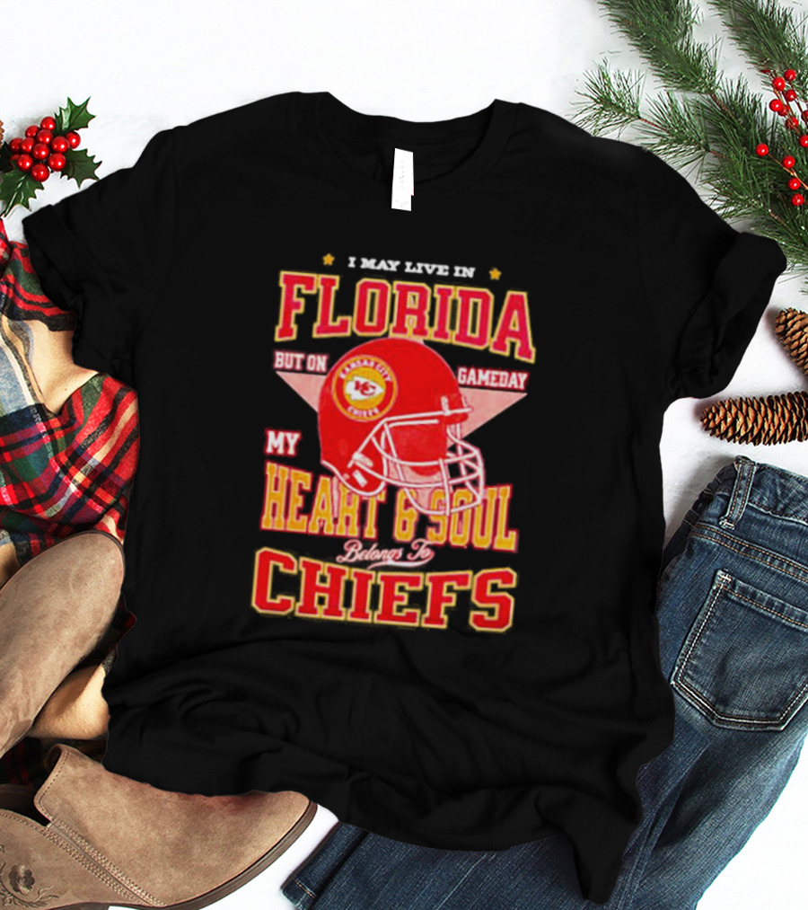 Florida Gameday Heart And Soul Belongs To Kansas City Chiefs T-Shirt