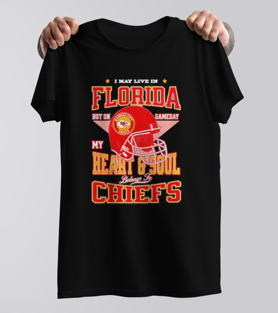 Florida Gameday Heart And Soul Belongs To Kansas City Chiefs T-Shirt