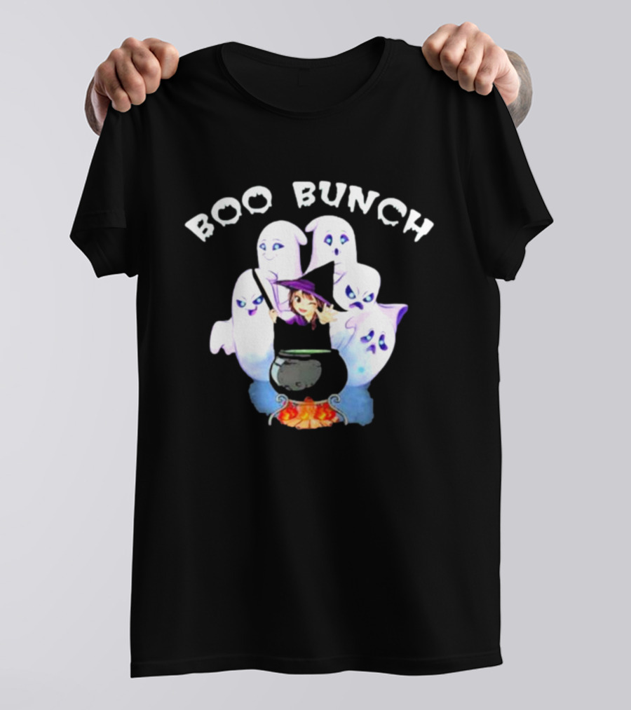 BibbidiBobiBoo Boo Bunch Halloween Ghosts And Witch Cauldron Scene T-Shirt