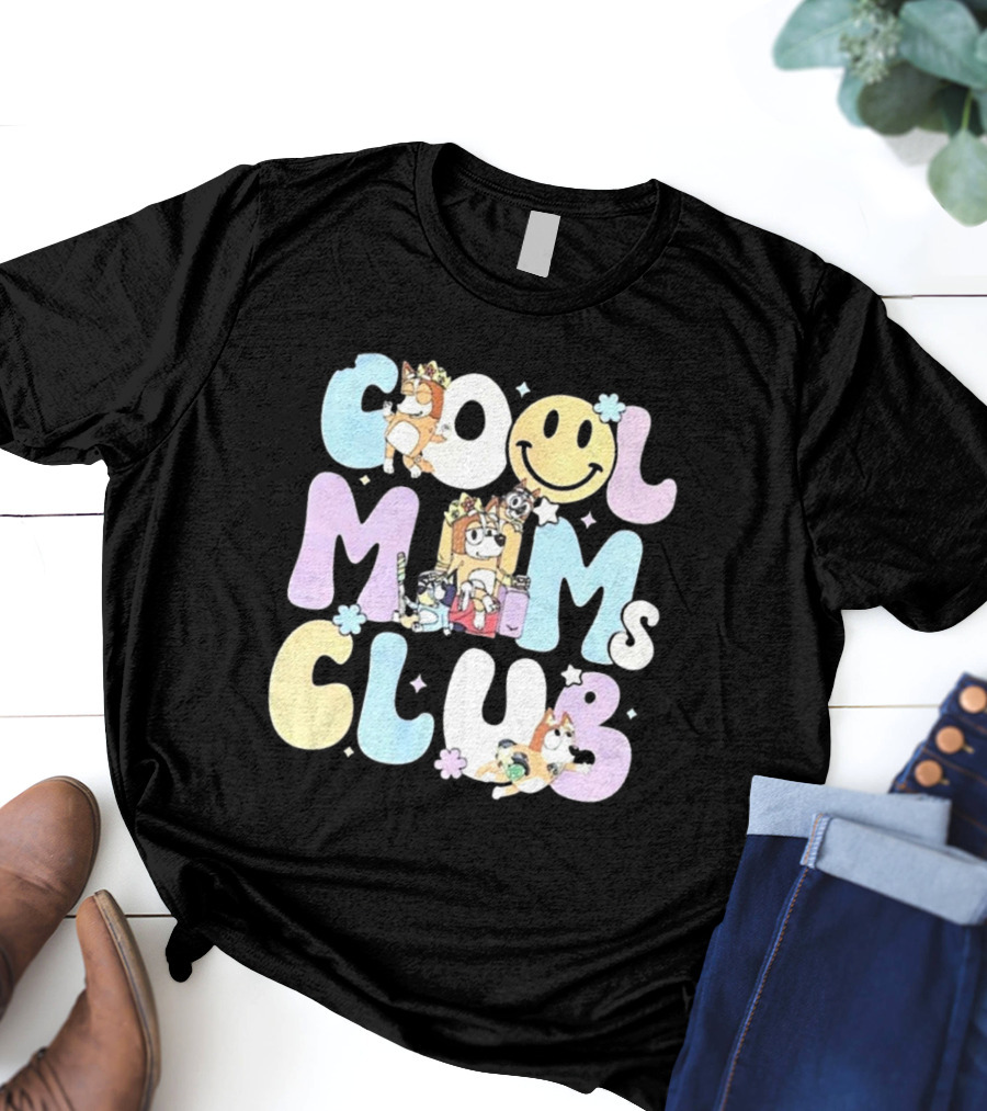Cool Moms Club Mama Smile Happy Characters T-Shirt