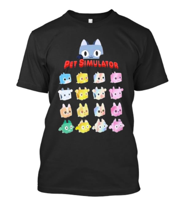 Alex Tanooki Pet Simulator Cute Colorful Kitty 16 Collection T-Shirt