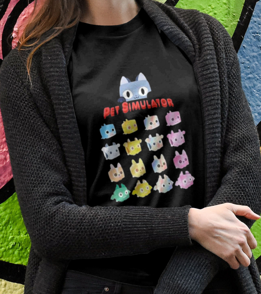 Alex Tanooki Pet Simulator Cute Colorful Kitty 16 Collection T-Shirt