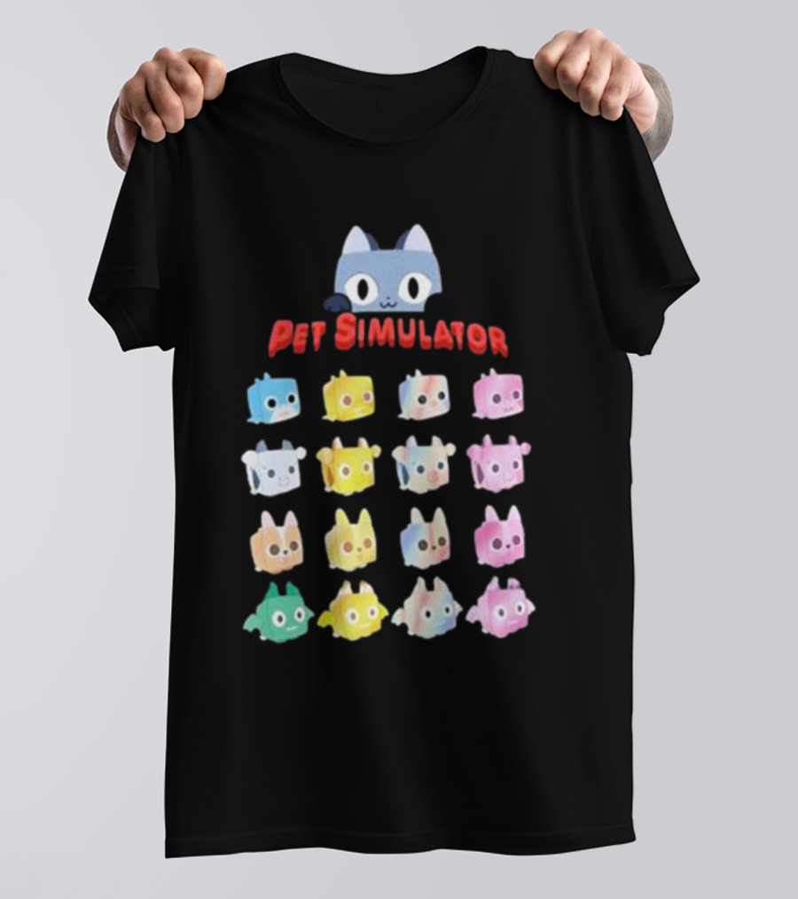 Alex Tanooki Pet Simulator Cute Colorful Kitty 16 Collection T-Shirt
