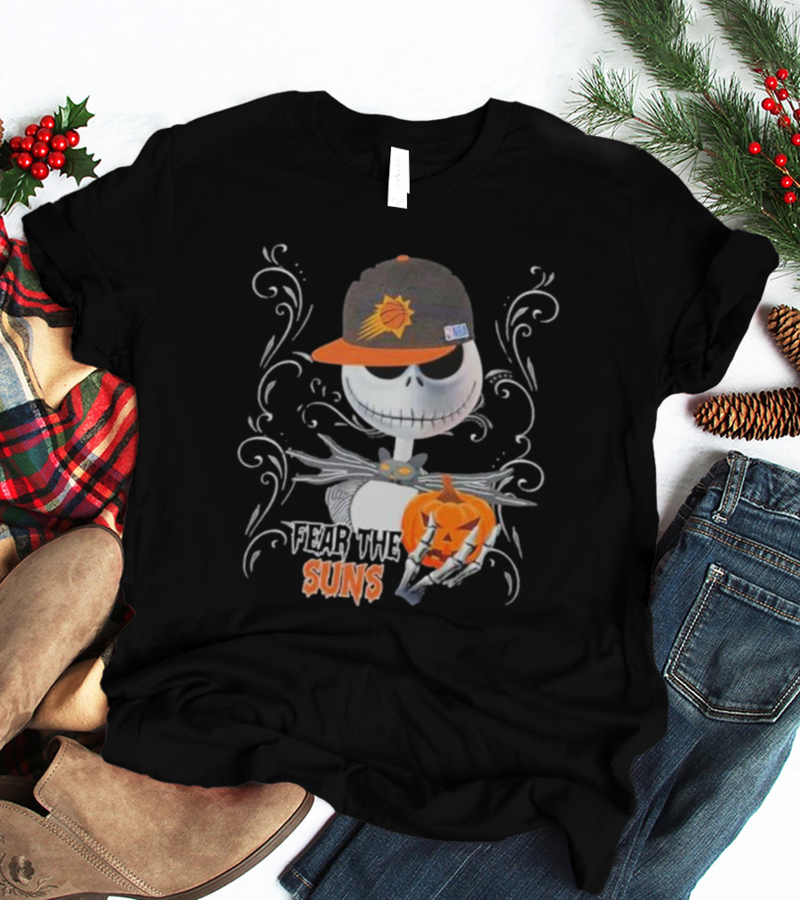 Jack Skellington Fear The Phoenix Suns Pumpkin Halloween T-Shirt