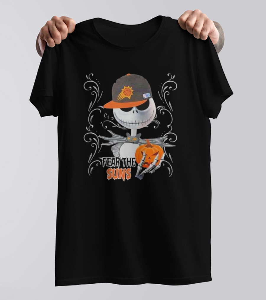 Jack Skellington Fear The Phoenix Suns Pumpkin Halloween T-Shirt