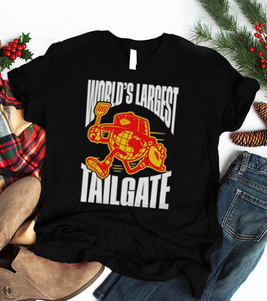 World's Largest Tailgate Football Globe And Spatula T-Shirt