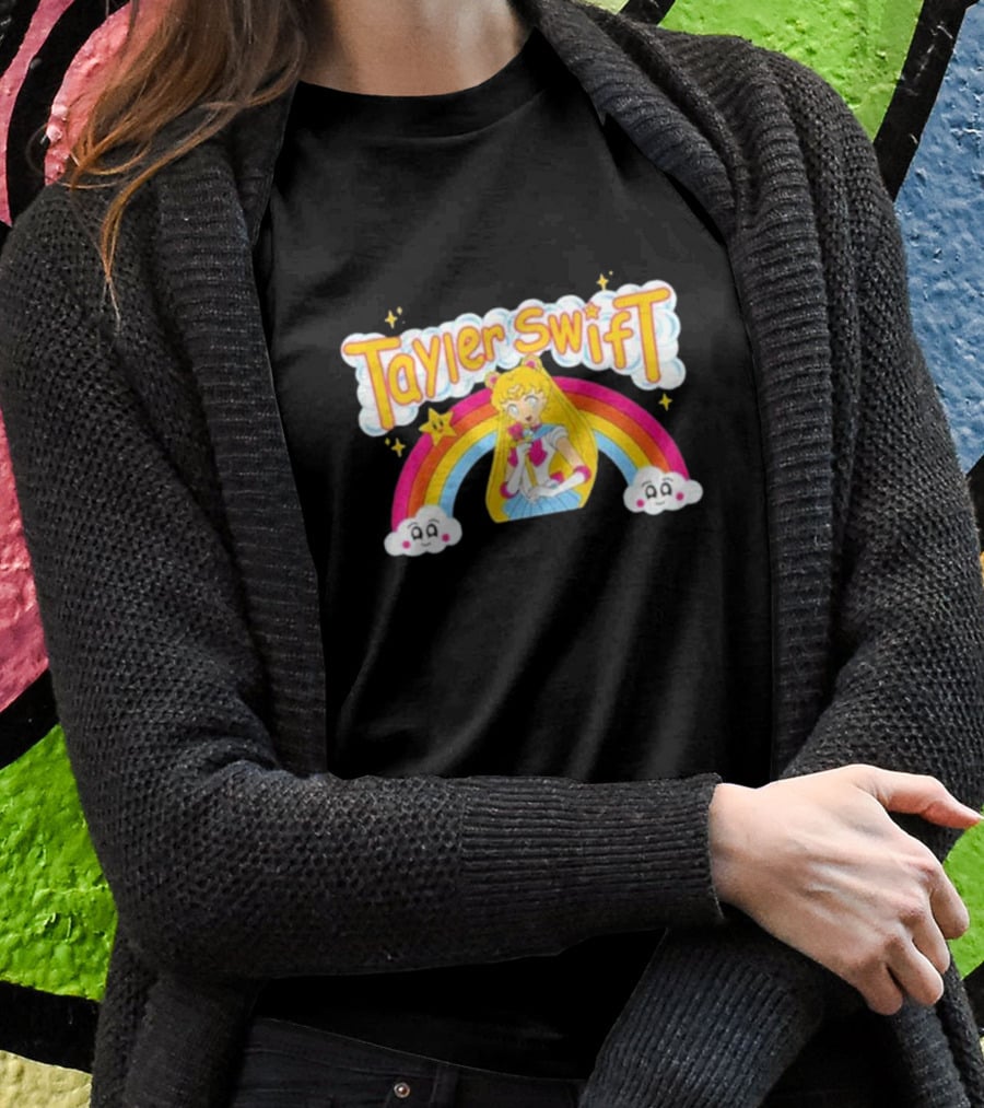 Tayler Swift Lxix Sailor Moon Rainbow Clouds T-Shirt