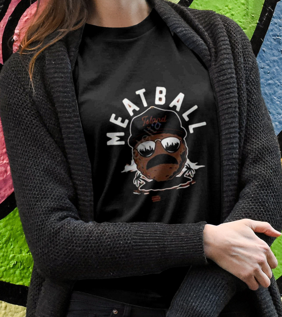 Meatball Island CHGO Island Mustache Sunglasses Hat T-Shirt