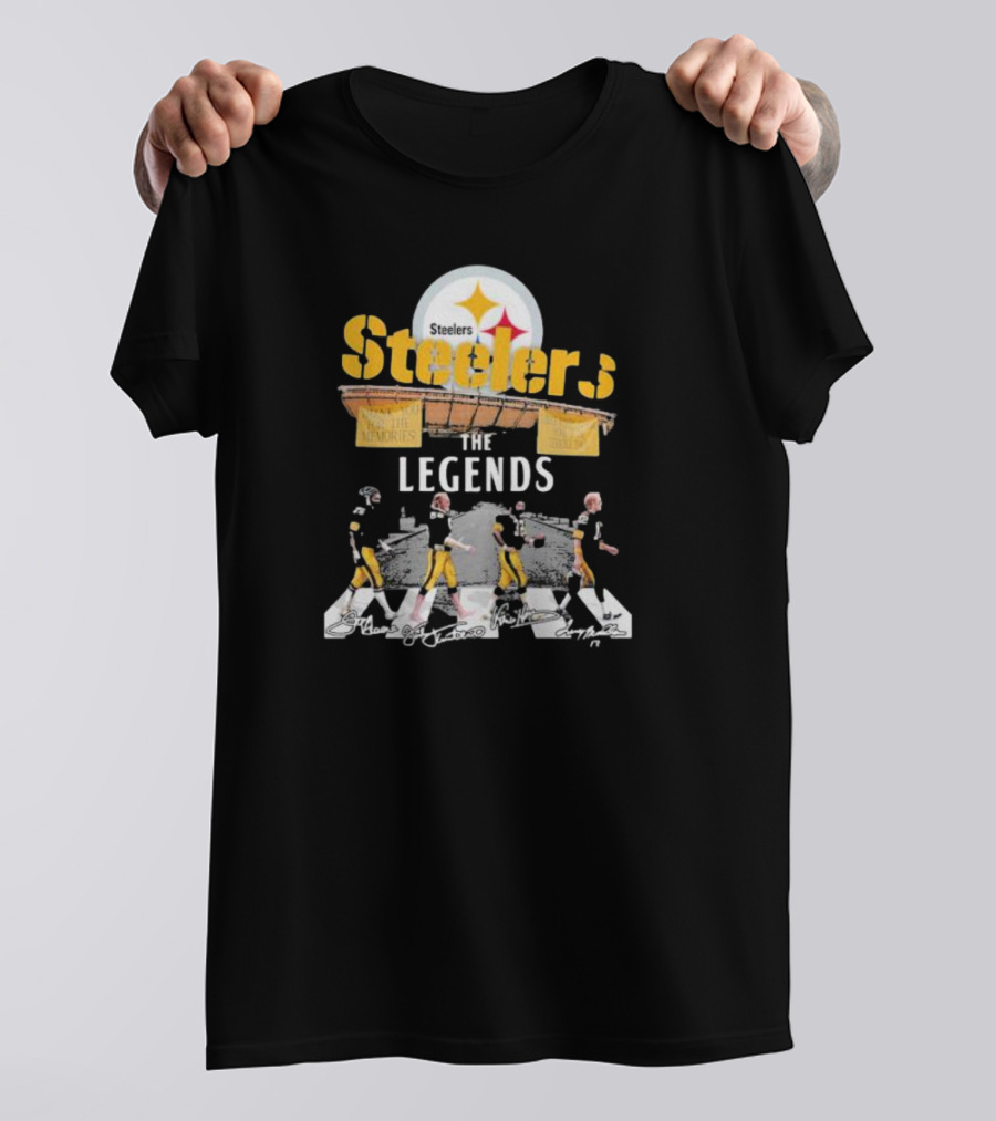 Pittsburgh Steelers The Legends Abbey Road Thank You For The Memories Signatures T-Shirt