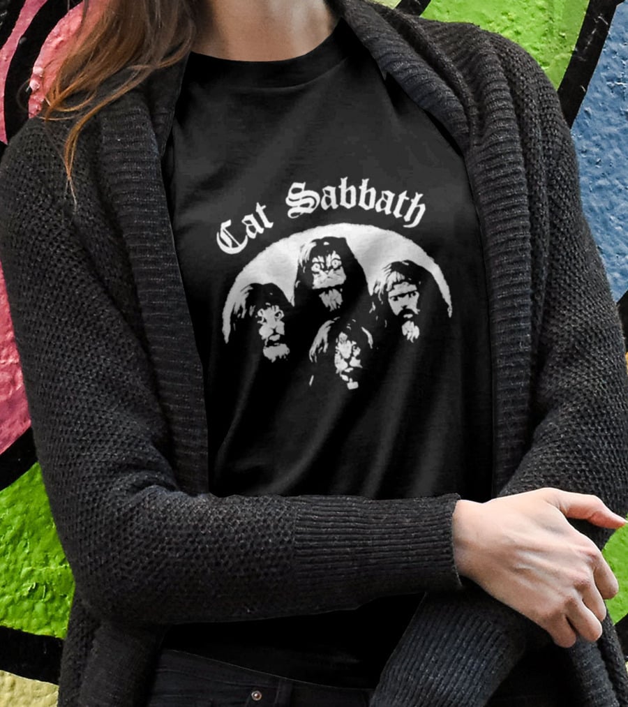 Cat Sabbath Funny Cat Band T-Shirt