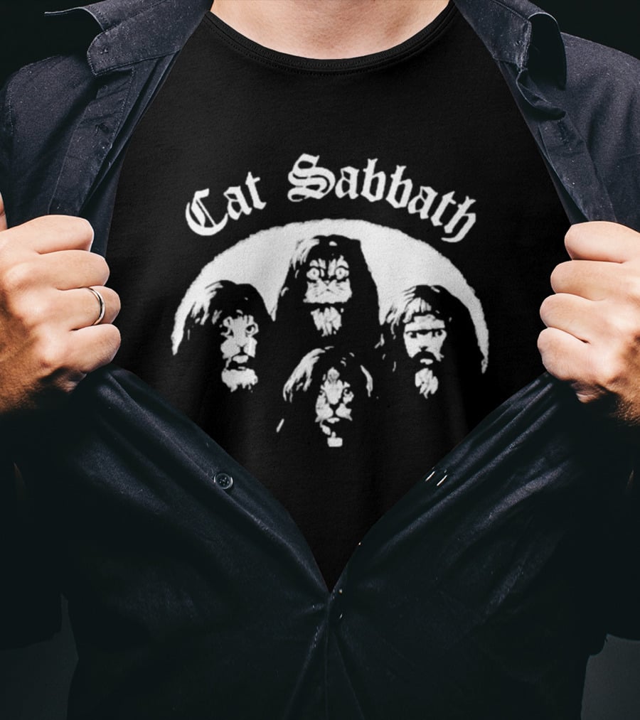 Cat Sabbath Funny Cat Band T-Shirt