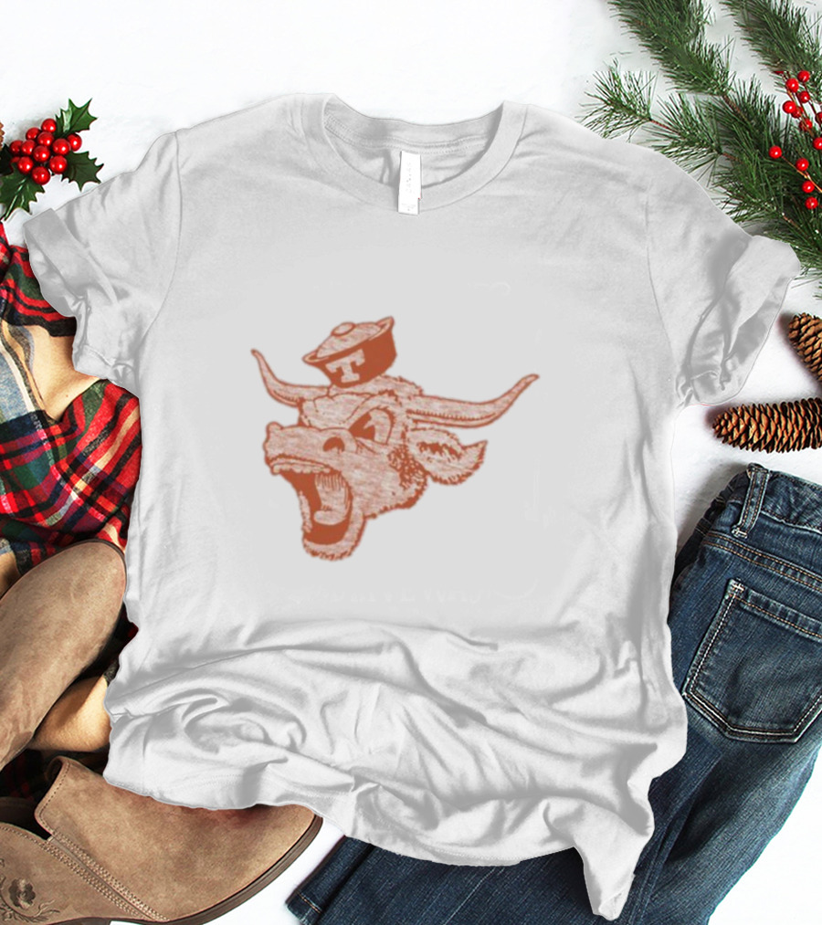 Texas Longhorns Vintage Bevo Logo Texas Orange Franklin T-Shirt