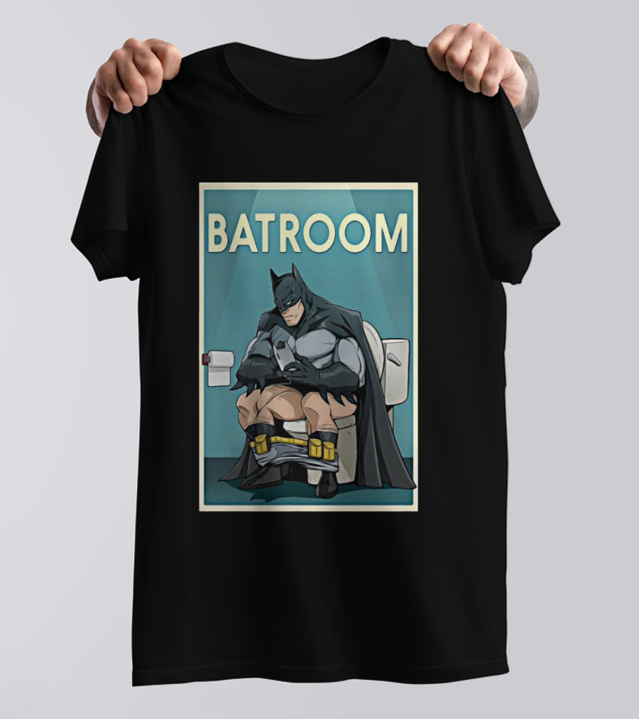 Batman Toilet Batroom Comic Panel T-Shirt
