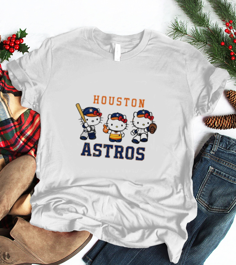 Houston Astros Hello Kitty Baseball T-Shirt