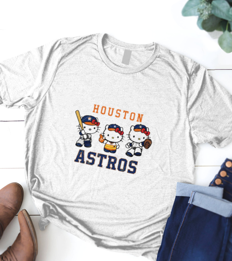 Houston Astros Hello Kitty Baseball T-Shirt