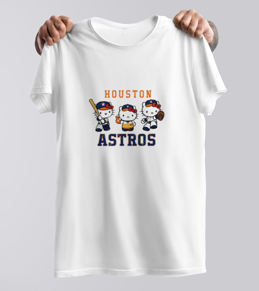 Houston Astros Hello Kitty Baseball T-Shirt