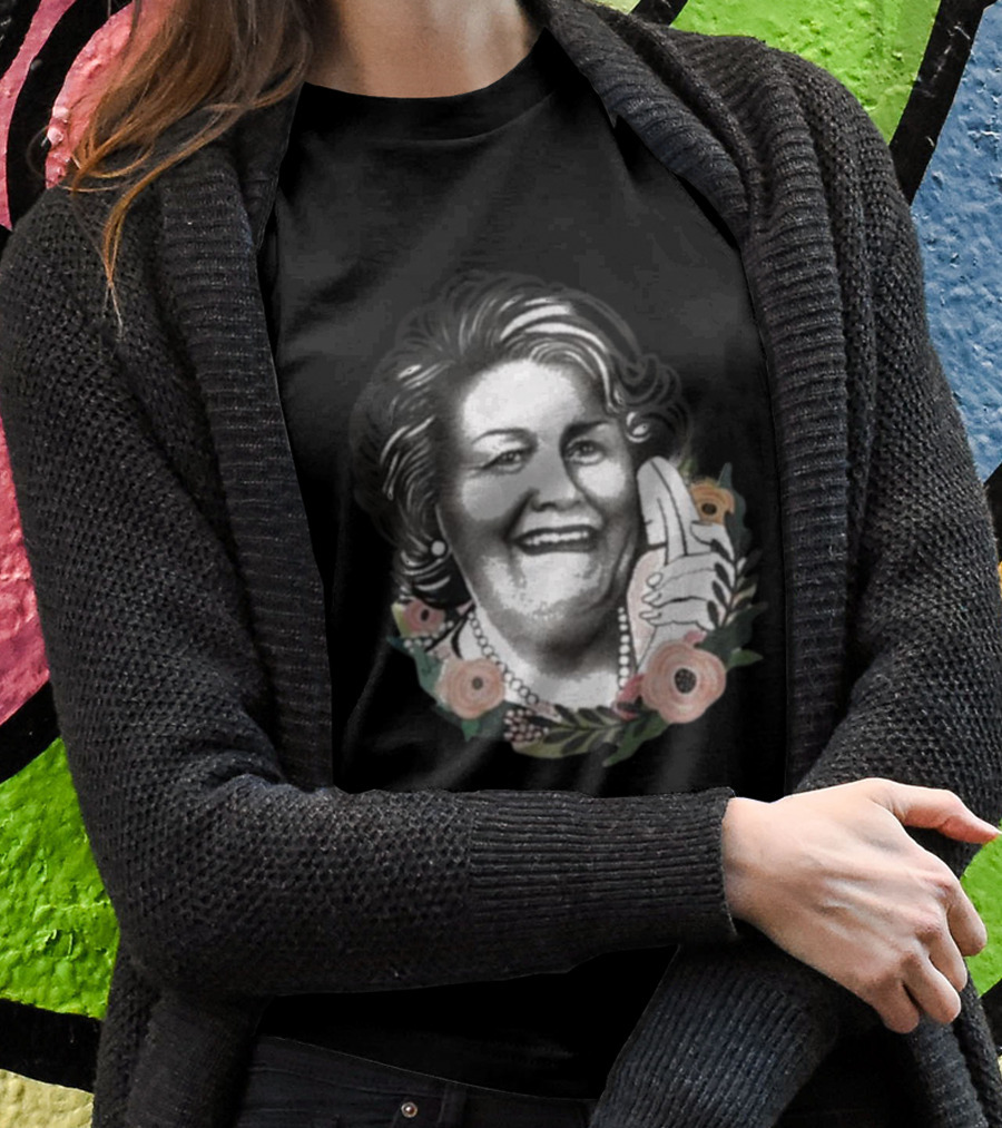 Nordacious Hyacinth With Floral Accents And Phone Gesture T-Shirt