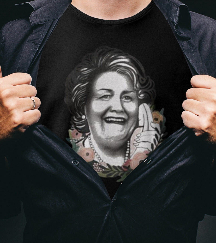 Nordacious Hyacinth With Floral Accents And Phone Gesture T-Shirt