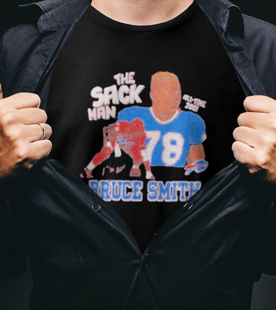 Bruce Smith The Sack Man 78 Buffalo Bills All-Time 200 T-Shirt