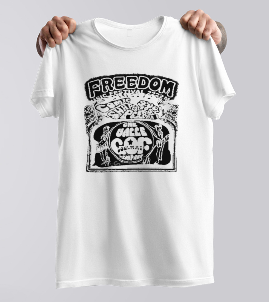 Freedom Music Festival 1972 Cosmic Soul Shakers The Valle Soulmat Company T-Shirt