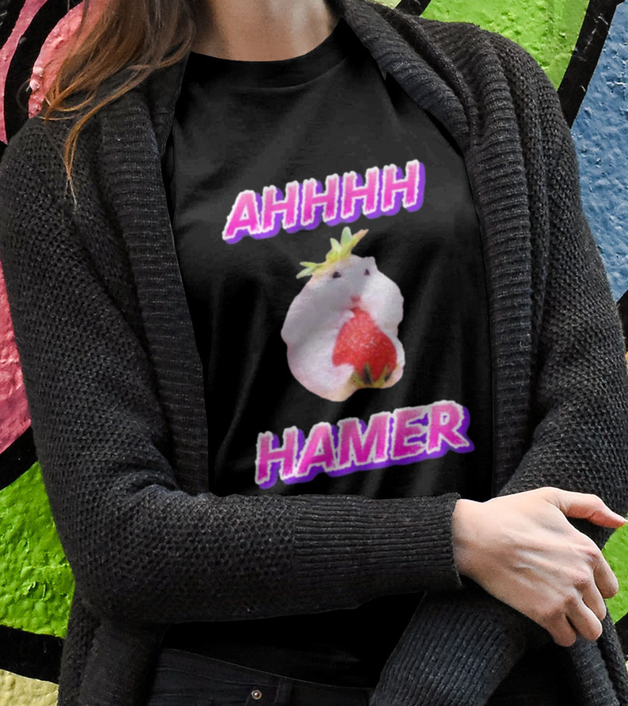 Ahhhh Hamer Strawberry Holding Hamer T-Shirt