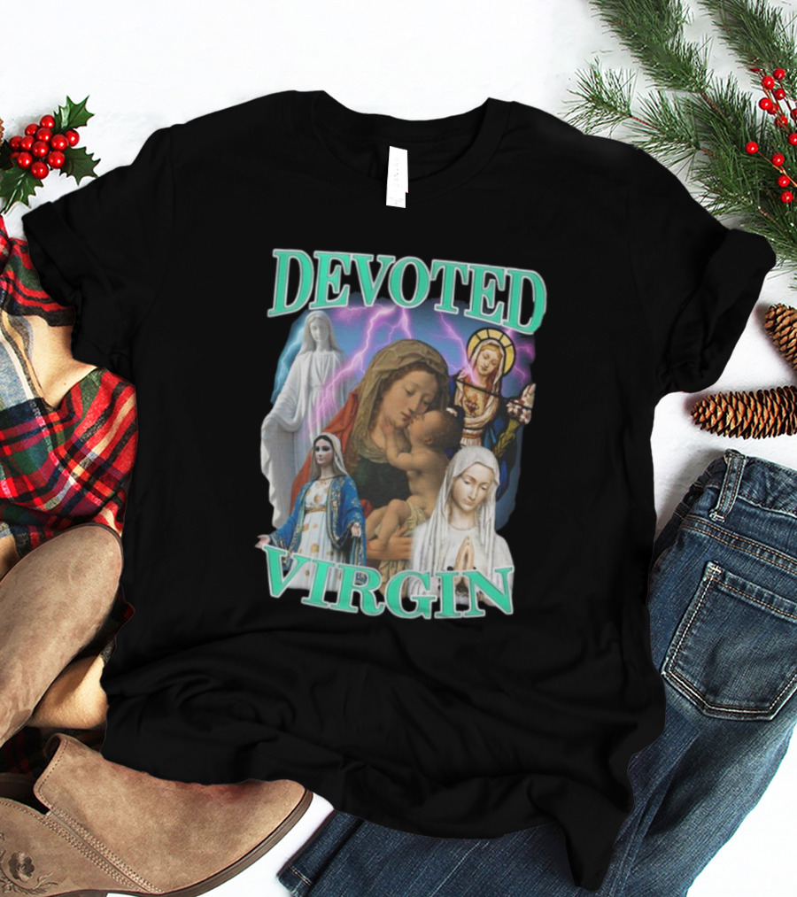 Devoted Virgin Mary Iconic Religious T-Shirt