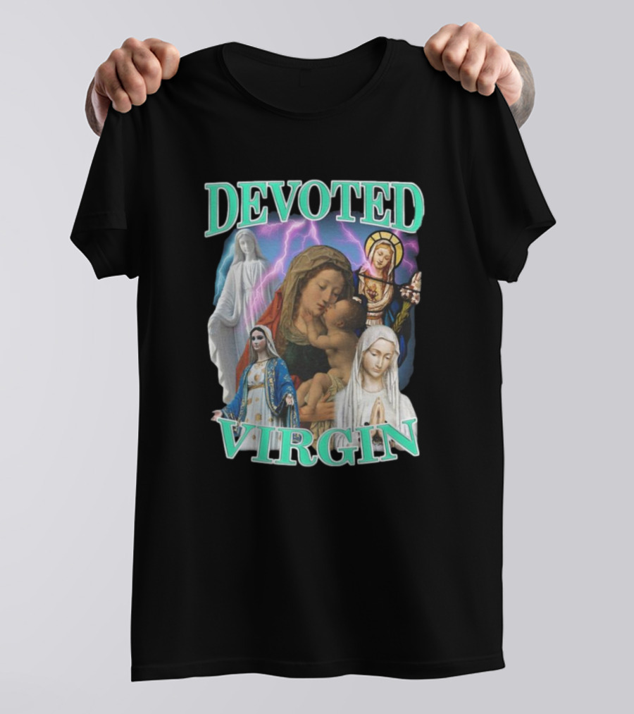 Devoted Virgin Mary Iconic Religious T-Shirt
