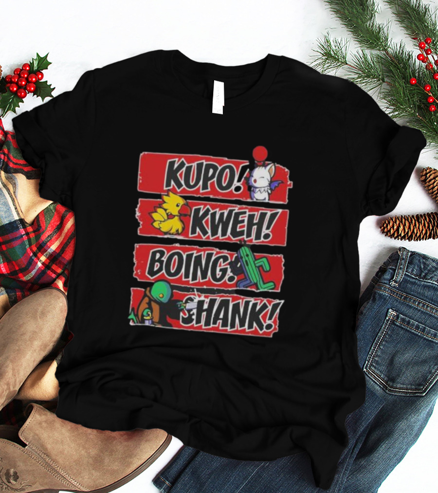 Kupo Kweh Boing Hank Moogle Chocobo Cactuar Tonberry T-Shirt